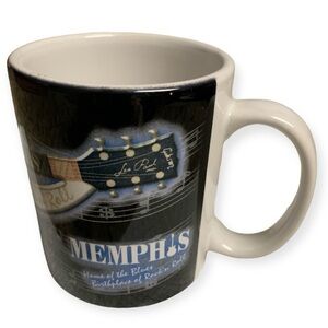 MUG MEMPHIS ELVIS BIRTHPLACE & HOUSE OF ROCK & ROLL & HOME OF THE BLUES VTG NWOT